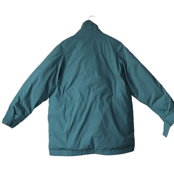 Vintage L.L. Bean Sz XL Goose Down Timberline Parka Teal Barn Jacket Corduroy - Picture 10 of 16